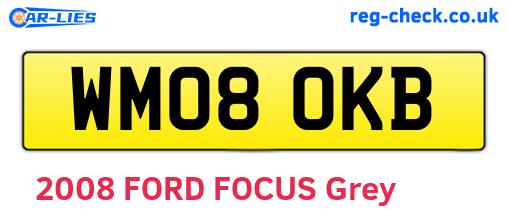 WM08OKB are the vehicle registration plates.