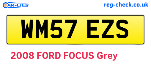 WM57EZS are the vehicle registration plates.