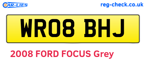 WR08BHJ are the vehicle registration plates.