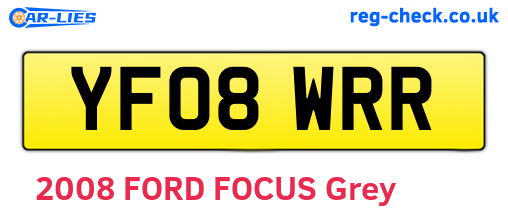 YF08WRR are the vehicle registration plates.