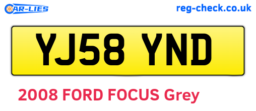 YJ58YND are the vehicle registration plates.