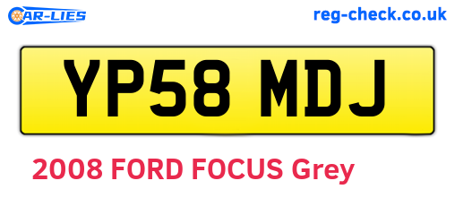 YP58MDJ are the vehicle registration plates.