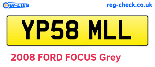 YP58MLL are the vehicle registration plates.