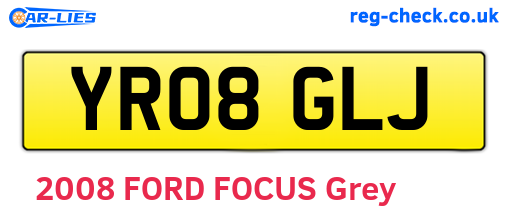 YR08GLJ are the vehicle registration plates.