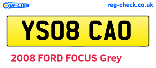 YS08CAO are the vehicle registration plates.
