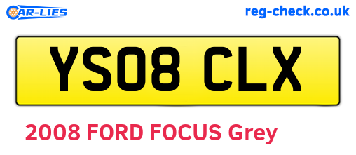 YS08CLX are the vehicle registration plates.
