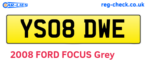YS08DWE are the vehicle registration plates.