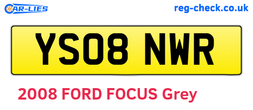 YS08NWR are the vehicle registration plates.