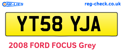 YT58YJA are the vehicle registration plates.