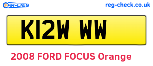 K12WWW are the vehicle registration plates.