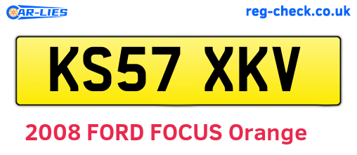 KS57XKV are the vehicle registration plates.