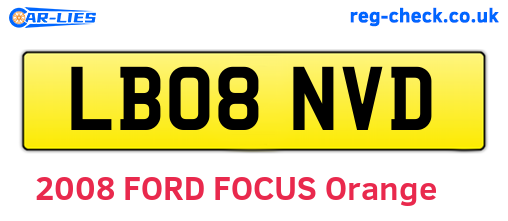 LB08NVD are the vehicle registration plates.