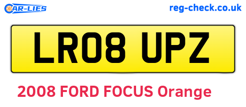 LR08UPZ are the vehicle registration plates.
