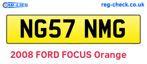 NG57NMG are the vehicle registration plates.