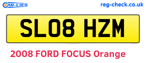 SL08HZM are the vehicle registration plates.