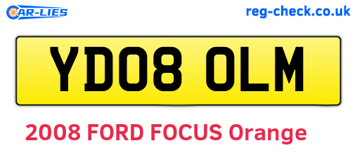 YD08OLM are the vehicle registration plates.