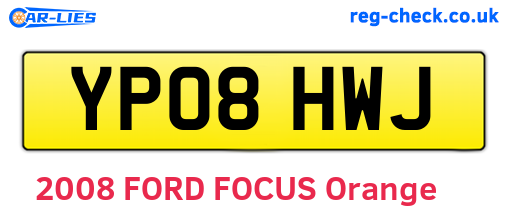 YP08HWJ are the vehicle registration plates.