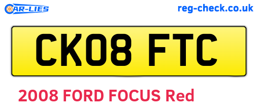 CK08FTC are the vehicle registration plates.