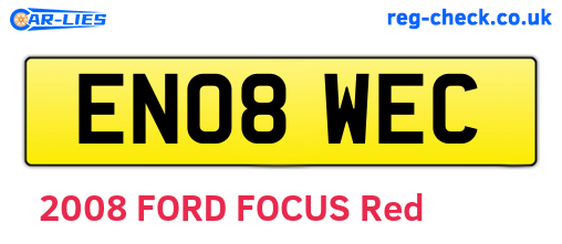 EN08WEC are the vehicle registration plates.
