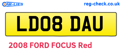 LD08DAU are the vehicle registration plates.