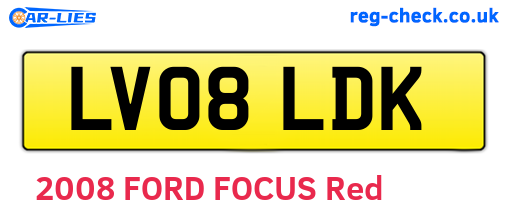 LV08LDK are the vehicle registration plates.