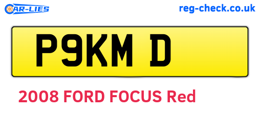 P9KMD are the vehicle registration plates.