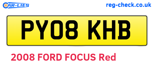 PY08KHB are the vehicle registration plates.