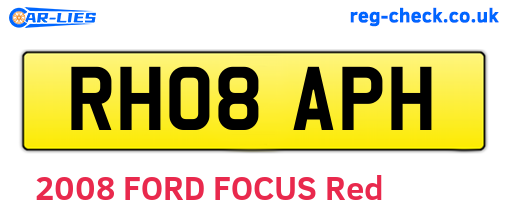RH08APH are the vehicle registration plates.