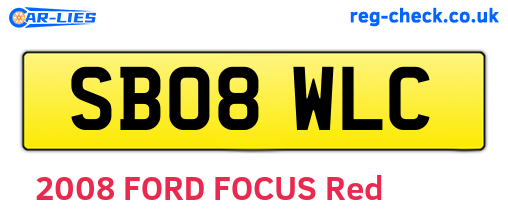 SB08WLC are the vehicle registration plates.