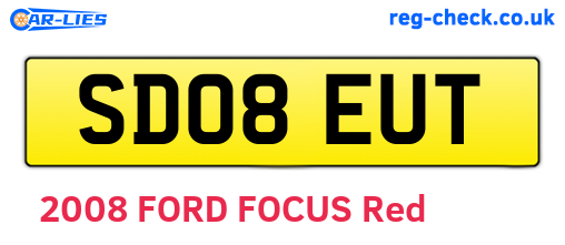 SD08EUT are the vehicle registration plates.