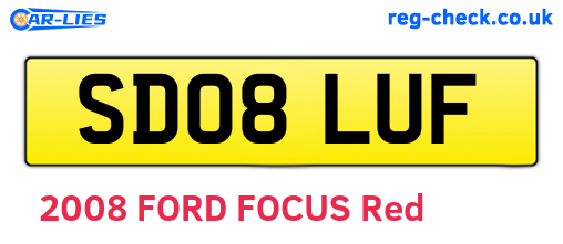 SD08LUF are the vehicle registration plates.