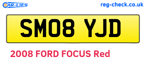 SM08YJD are the vehicle registration plates.