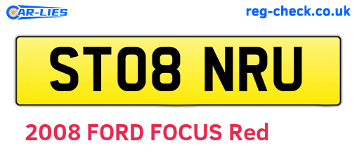 ST08NRU are the vehicle registration plates.