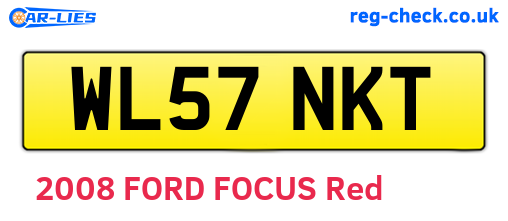 WL57NKT are the vehicle registration plates.