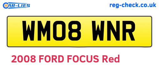 WM08WNR are the vehicle registration plates.