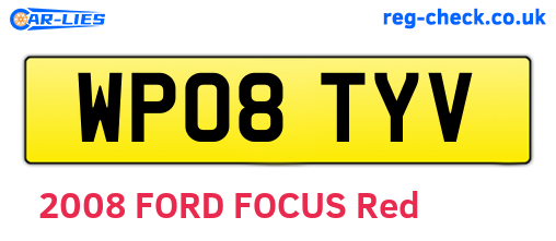 WP08TYV are the vehicle registration plates.