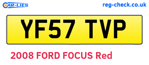 YF57TVP are the vehicle registration plates.