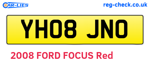 YH08JNO are the vehicle registration plates.