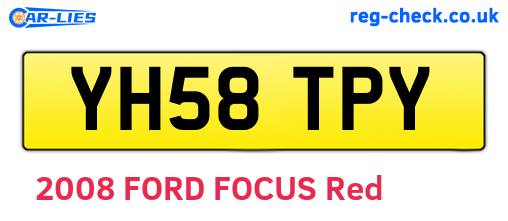 YH58TPY are the vehicle registration plates.