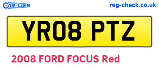 YR08PTZ are the vehicle registration plates.