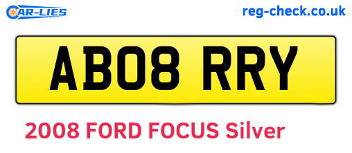 AB08RRY are the vehicle registration plates.