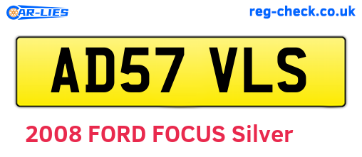 AD57VLS are the vehicle registration plates.