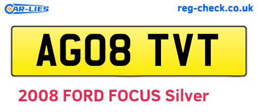 AG08TVT are the vehicle registration plates.