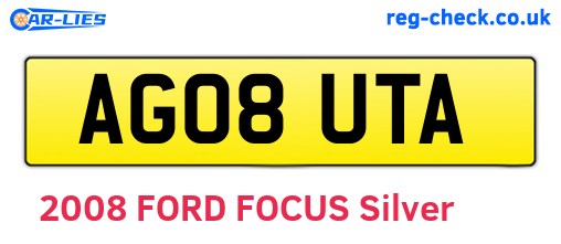 AG08UTA are the vehicle registration plates.