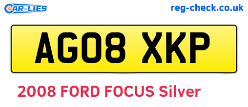 AG08XKP are the vehicle registration plates.