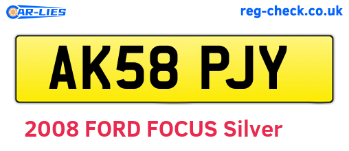 AK58PJY are the vehicle registration plates.