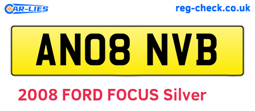 AN08NVB are the vehicle registration plates.