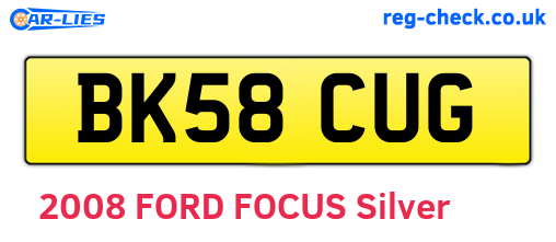 BK58CUG are the vehicle registration plates.
