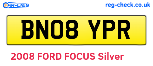 BN08YPR are the vehicle registration plates.