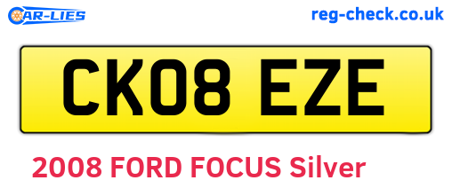 CK08EZE are the vehicle registration plates.